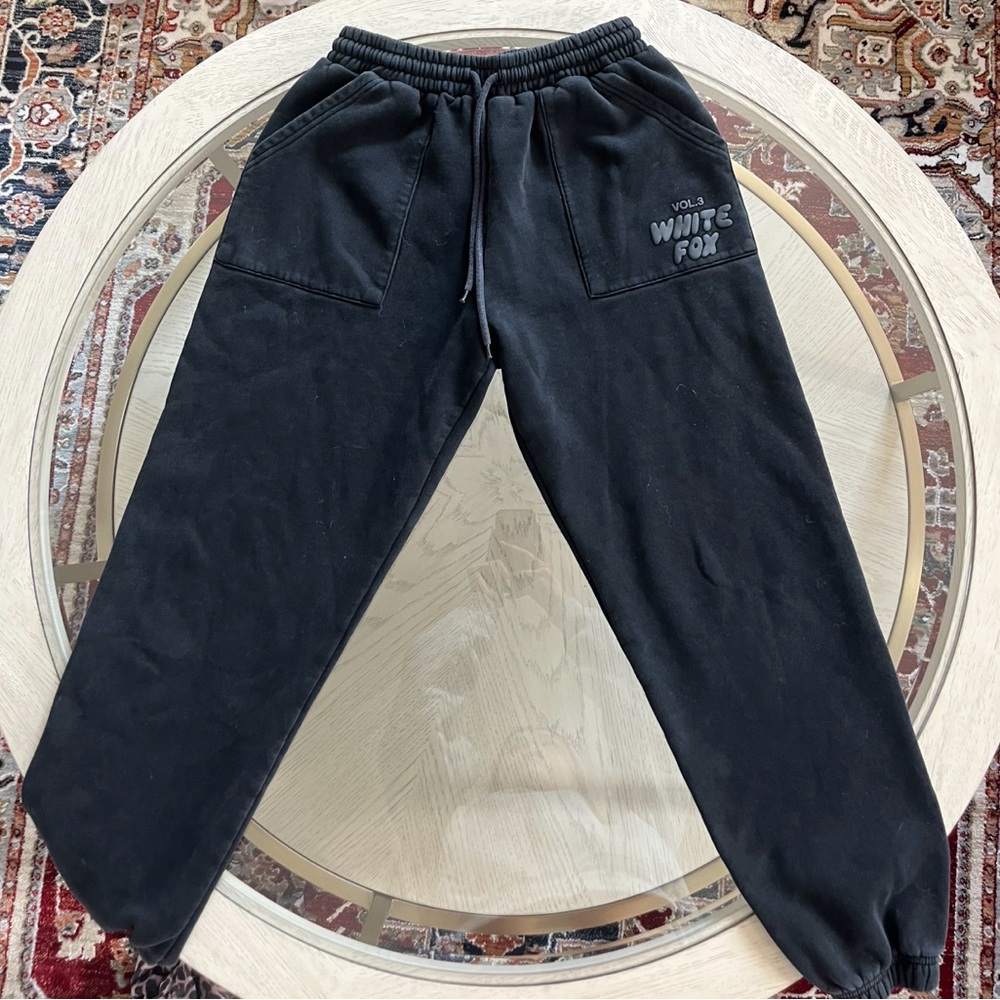 White Fox Boutique Black Joggers